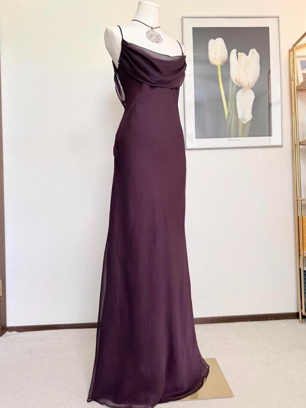Vintage Jodi Kristopher Evening Maxi Dress 90s Vamp Dark Feminine